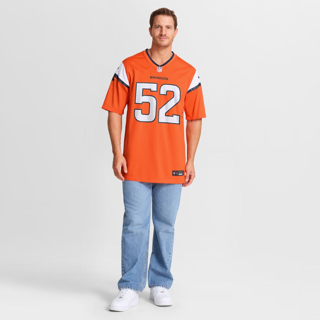 Jonah Elliss Denver Broncos Nike Team Game Jersey -  Orange