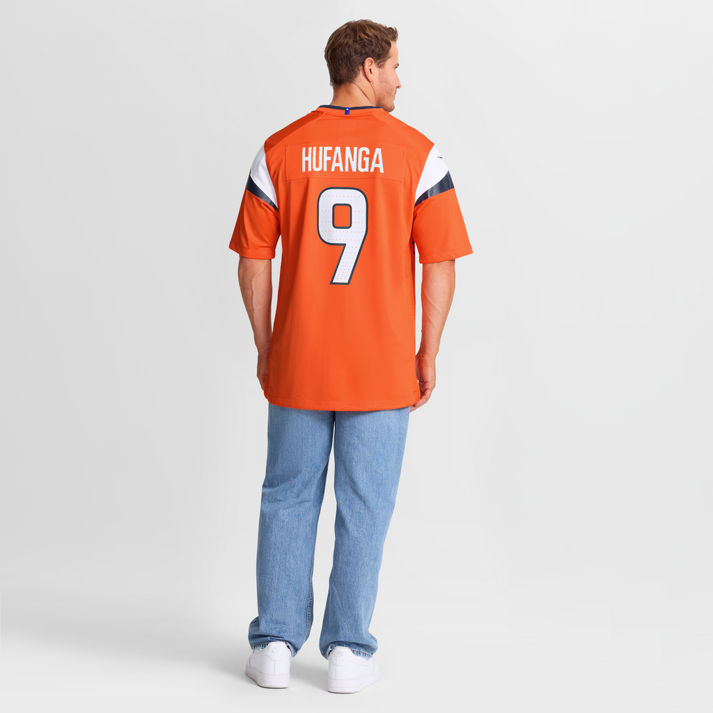 Talanoa Hufanga Denver Broncos Nike Team Game Jersey -  Orange