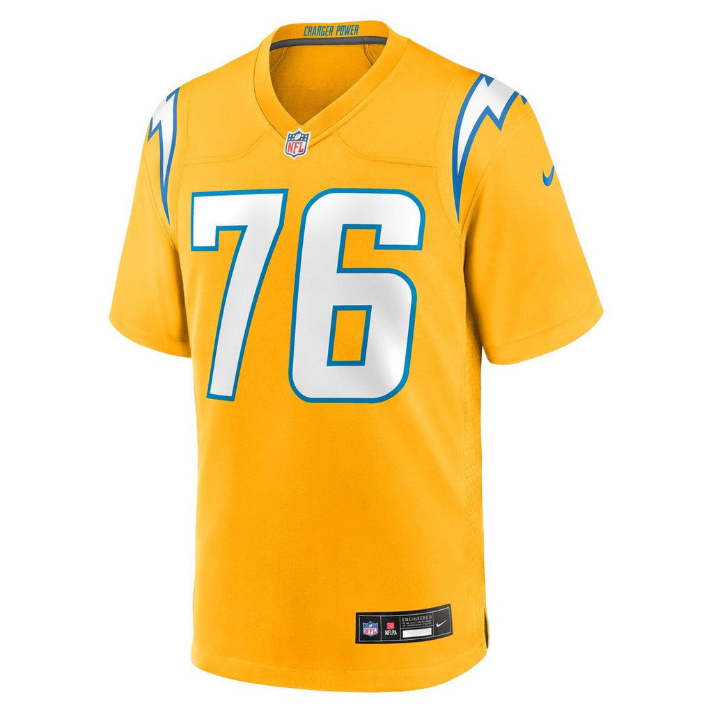Joe Alt Los Angeles Chargers Nike Alternate Charger Power Game Player Jersey - Gold