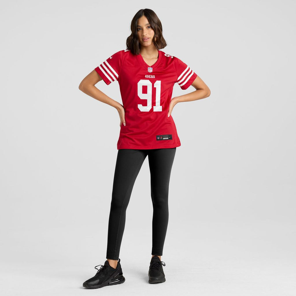 Sam Okuayinonu San Francisco 49ers Nike Women's Team Game Jersey -  Scarlet
