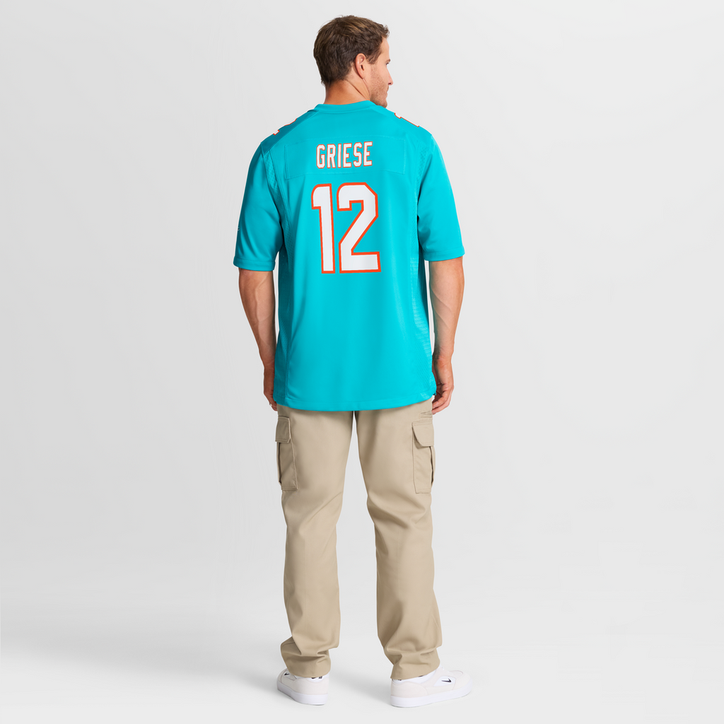 Bob Griese Miami Dolphins Nike Game Retired Player Jersey - Aqua