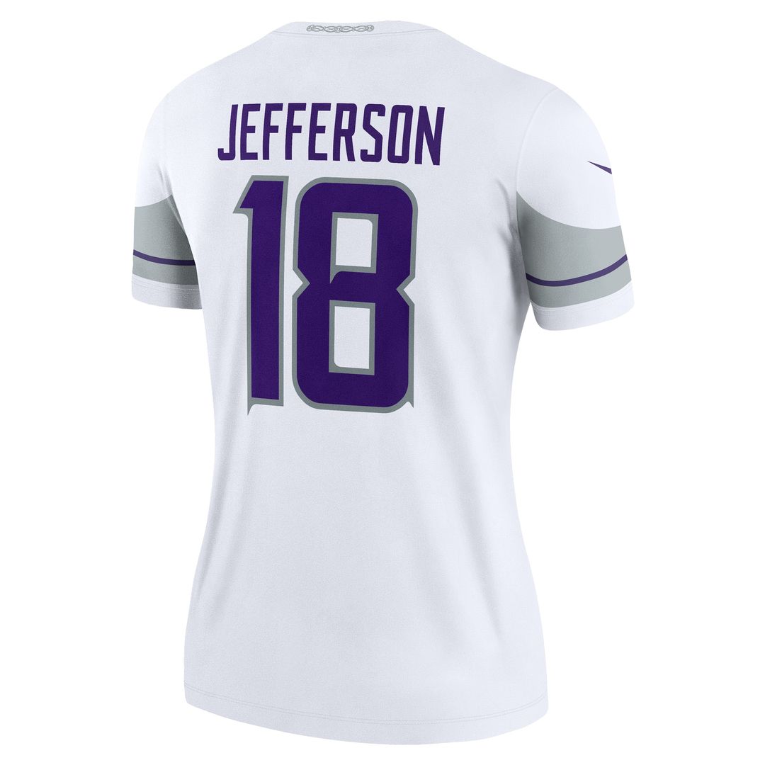 Justin Jefferson Minnesota Vikings Nike Women's Alternate Legend Player Performance Top -  White